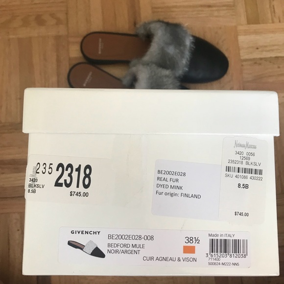 NWT 100% authentic Givenchy Bedford Mink Fur Mule - Picture 7 of 8